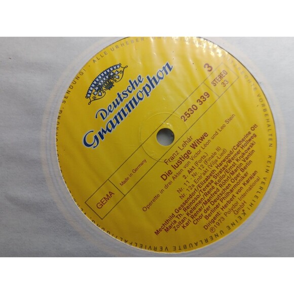 Franz Lehar, The Merry Widow, LP records BOXED SET, 2 LPs, GERMANY 1973 MINTY - Picture 4 of 7